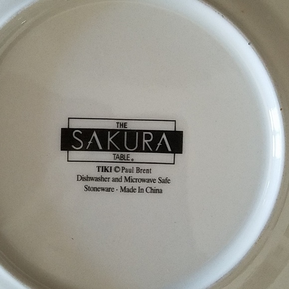 Tropical Tiki stoneware plate set - Picture 5 of 5